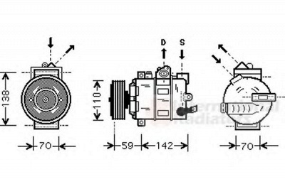 VAN WEZEL 5800k266 -  Компрессор, кондиционер